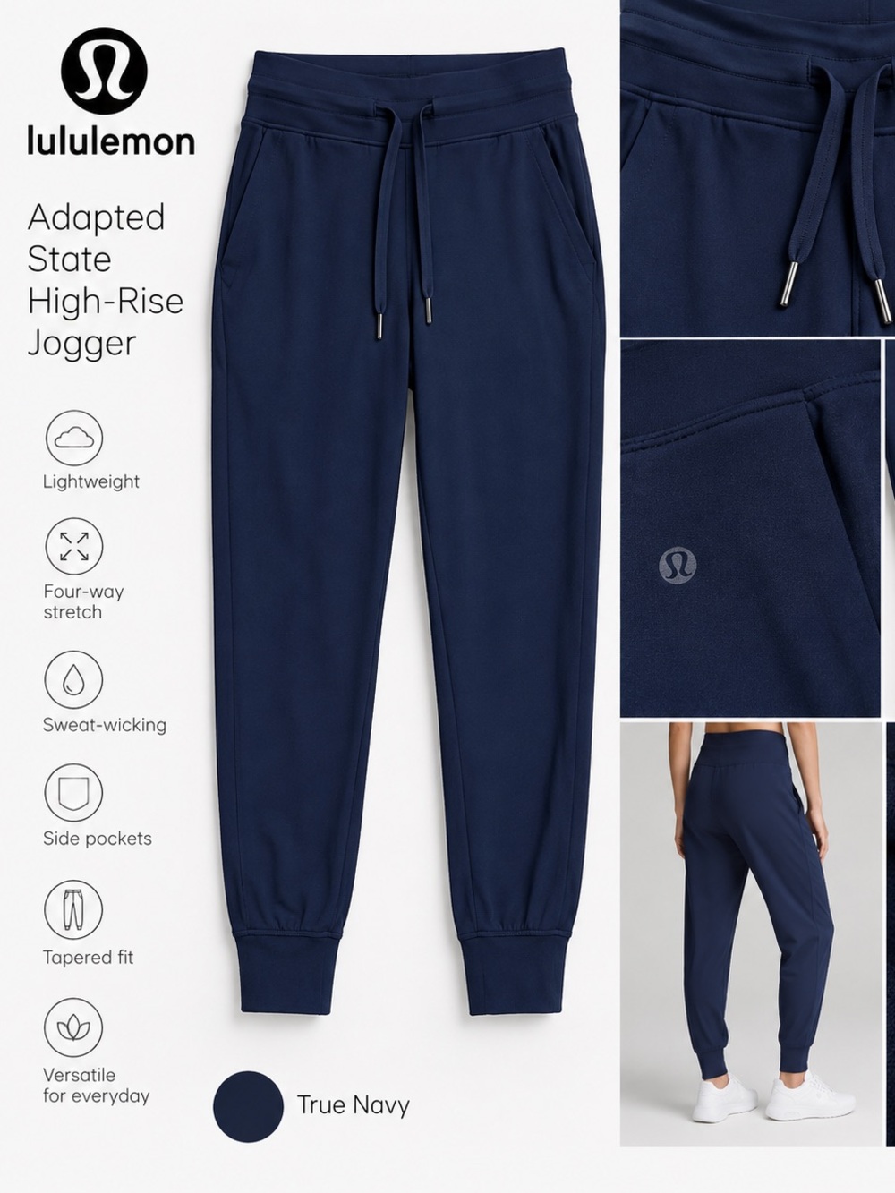 lululemon Adapted State High-Rise Jogger True Navy Size 4